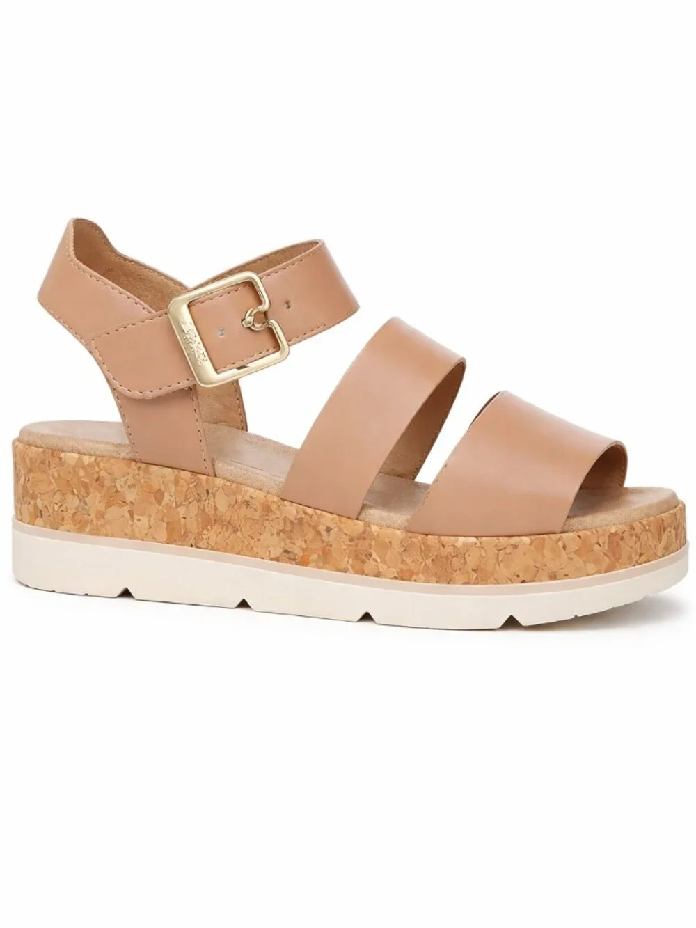 Dr. Scholl's Once Twice Platform Espadrille Wedge Sandal Tawny Brown 10
